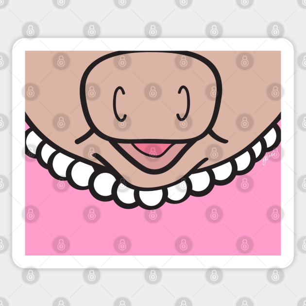 Piggy Smile (for face mask) Sticker by CKline